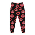 Women's Lips Pattern Print Jogger Pants