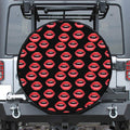 Women's Lips Pattern Print Leather Spare Tire Cover