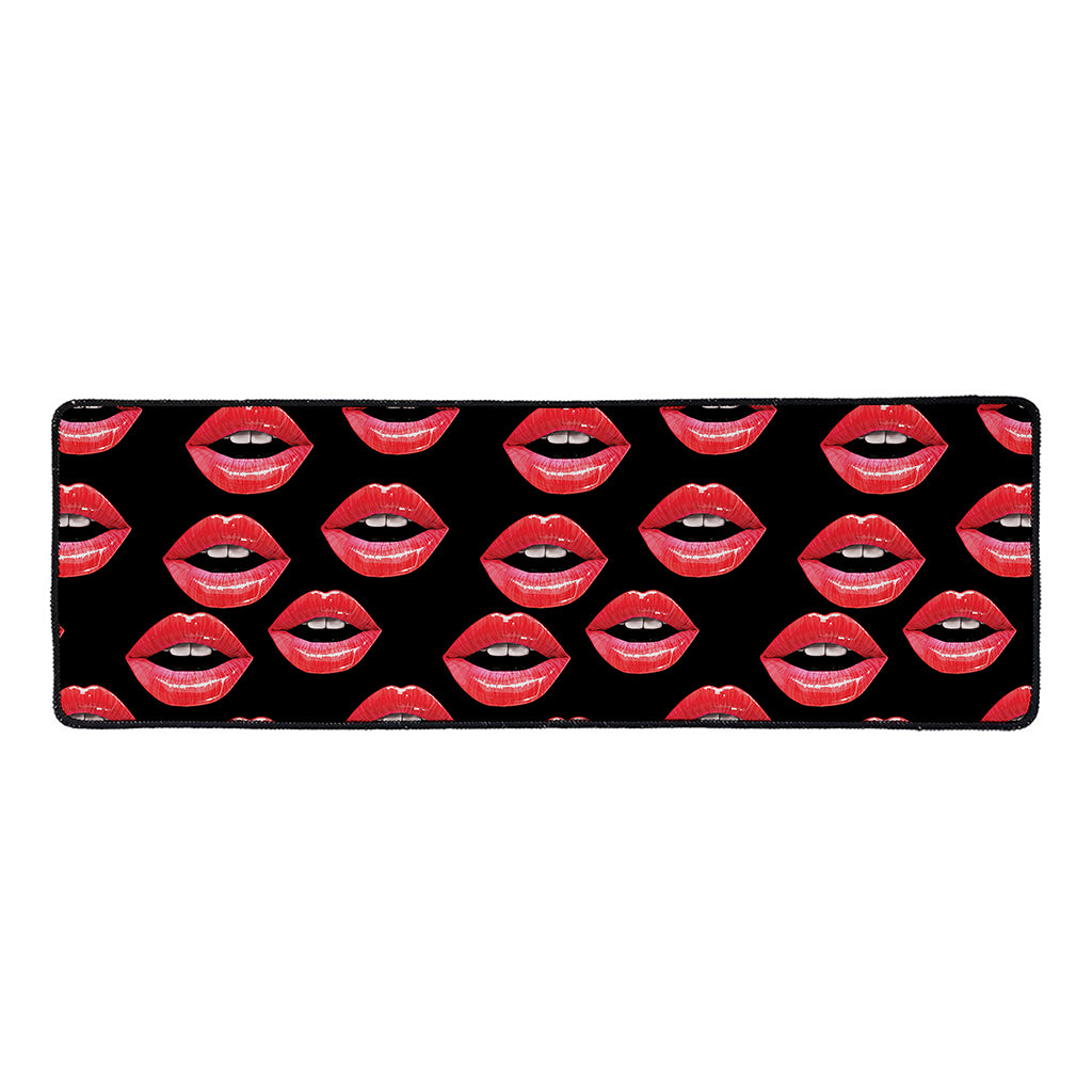 Women's Lips Pattern Print Long Kitchen Mat