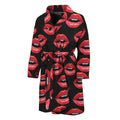 Women's Lips Pattern Print Men's Bathrobe