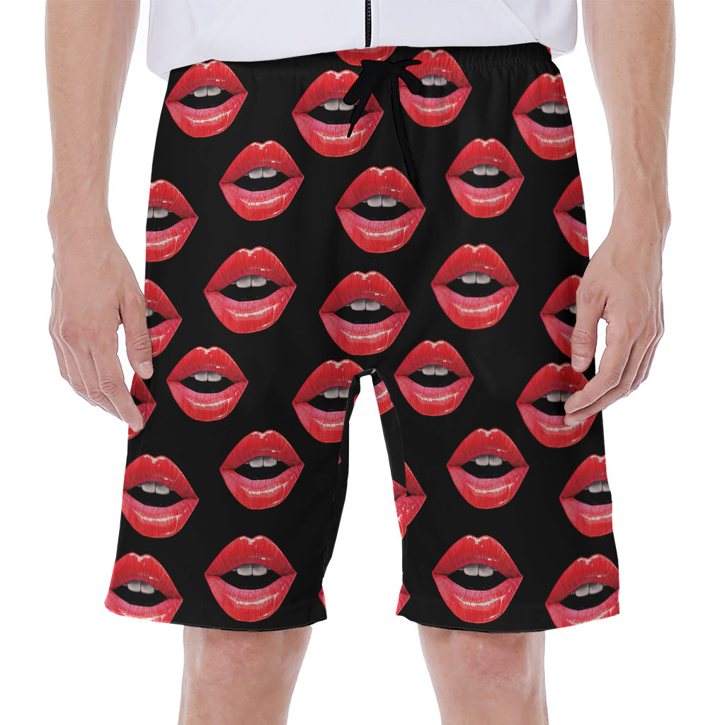 Women's Lips Pattern Print Men's Beach Shorts