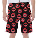 Women's Lips Pattern Print Men's Beach Shorts