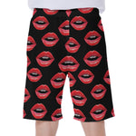 Women's Lips Pattern Print Men's Beach Shorts