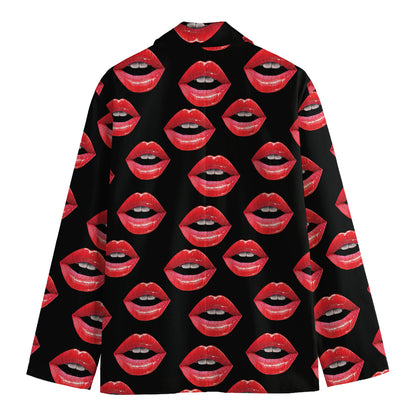 Women's Lips Pattern Print Men's Blazer