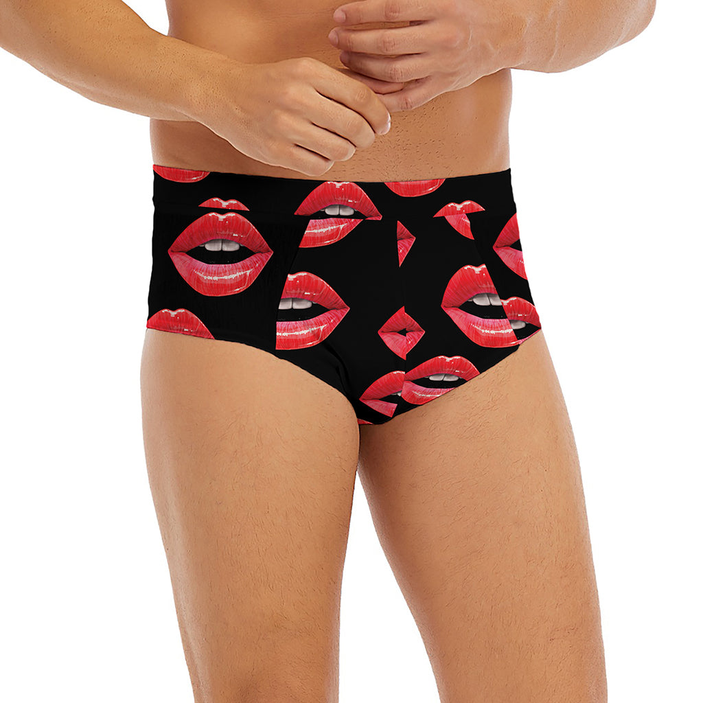 Women's Lips Pattern Print Men's Briefs