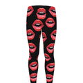 Women's Lips Pattern Print Men's Leggings