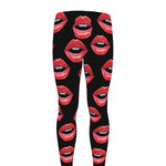 Women's Lips Pattern Print Men's leggings