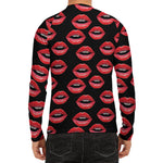 Women's Lips Pattern Print Men's Long Sleeve Rash Guard