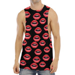 Women's Lips Pattern Print Men's Muscle Tank Top