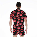 Women's Lips Pattern Print Men's Rompers