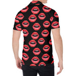 Women's Lips Pattern Print Men's Shirt