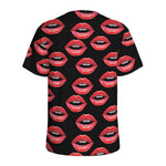 Women's Lips Pattern Print Men's Sports T-Shirt