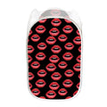 Women's Lips Pattern Print Mesh Laundry Hamper