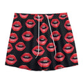 Women's Lips Pattern Print Mesh Shorts