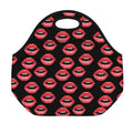 Women's Lips Pattern Print Neoprene Lunch Bag
