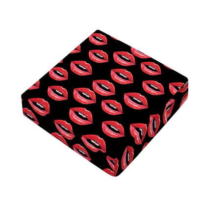 Women's Lips Pattern Print Outdoor Seat Cushion Cover