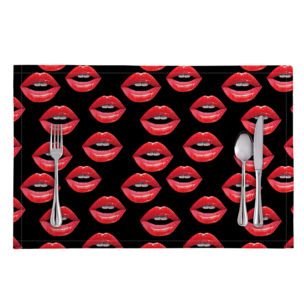 Women's Lips Pattern Print Placemat
