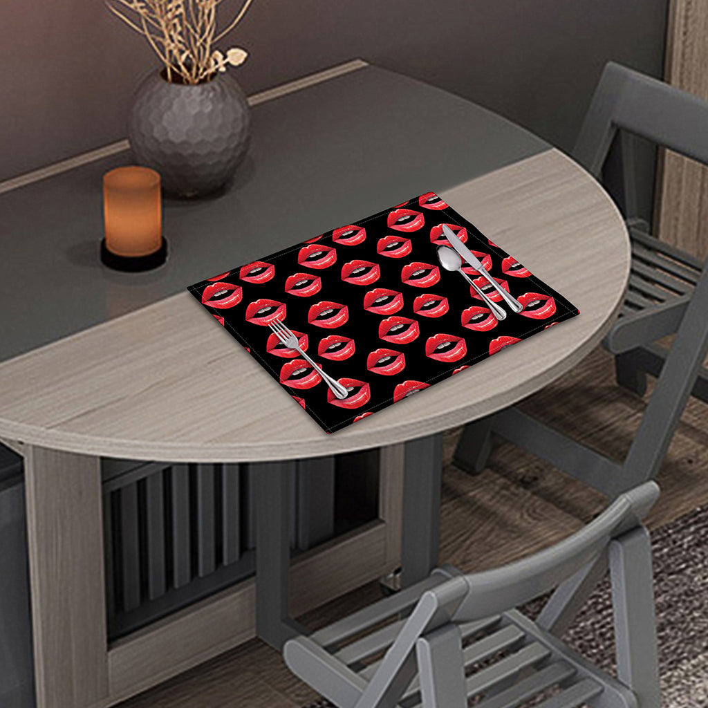 Women's Lips Pattern Print Placemat