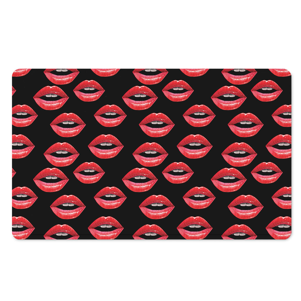 Women's Lips Pattern Print Polyester Doormat