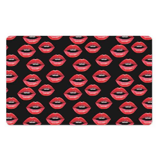Women's Lips Pattern Print Polyester Doormat