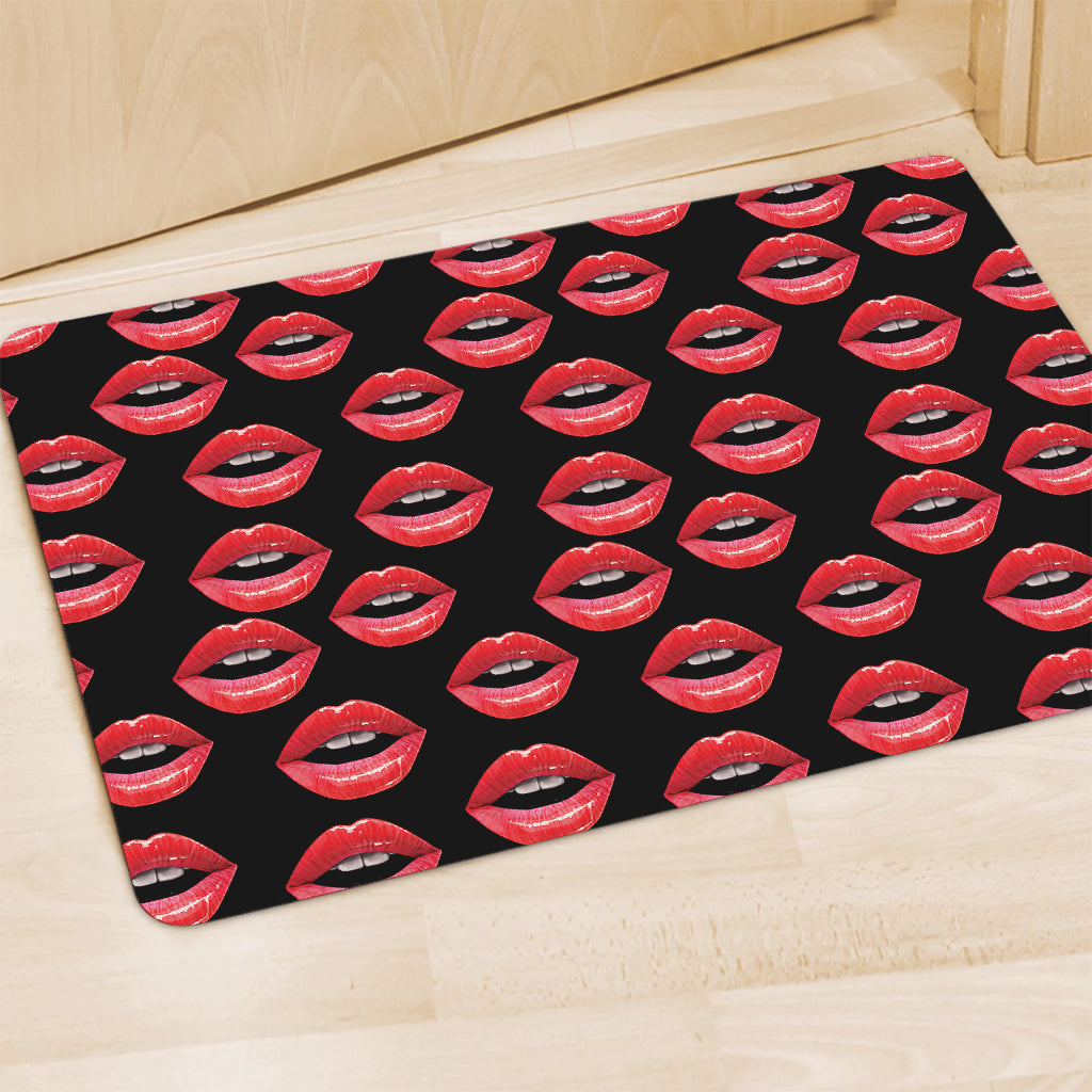 Women's Lips Pattern Print Polyester Doormat