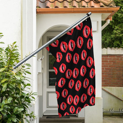 Women's Lips Pattern Print Polyester Flag