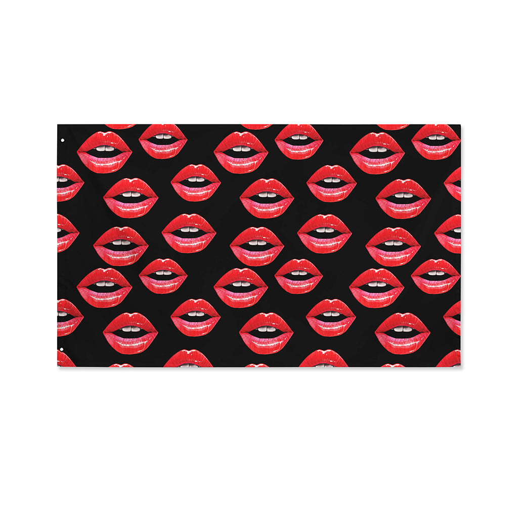 Women's Lips Pattern Print Polyester Flag