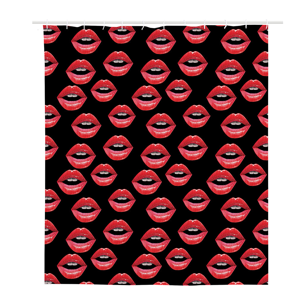 Women's Lips Pattern Print Polyester Shower Curtain