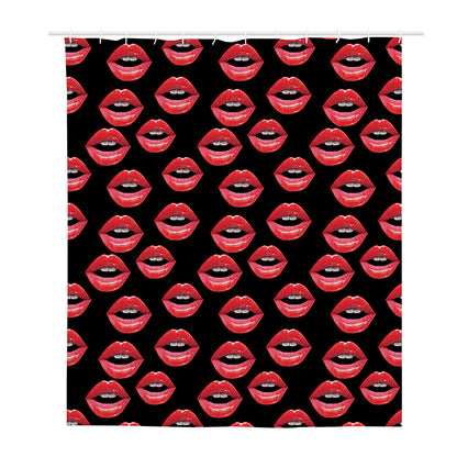 Women's Lips Pattern Print Polyester Shower Curtain