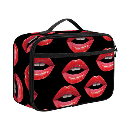 Women's Lips Pattern Print Portable Lunch Bag