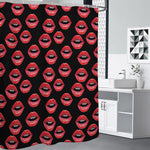 Women's Lips Pattern Print Premium Shower Curtain