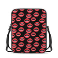 Women's Lips Pattern Print Rectangular Crossbody Bag