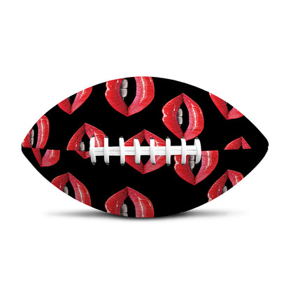 Women's Lips Pattern Print Rugby Ball