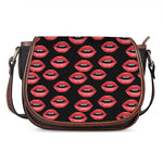 Women's Lips Pattern Print Saddle Bag
