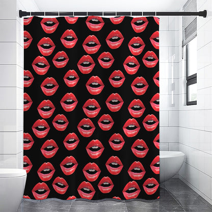 Women's Lips Pattern Print Shower Curtain