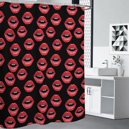 Women's Lips Pattern Print Shower Curtain