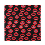 Women's Lips Pattern Print Silk Bandana