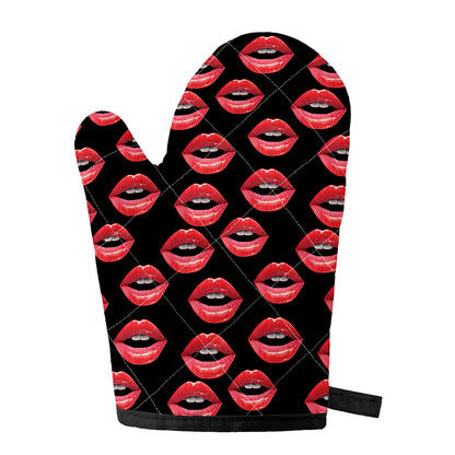 Women's Lips Pattern Print Single Oven Mitt