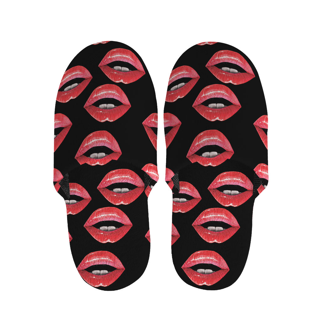 Women's Lips Pattern Print Slippers