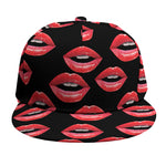 Women's Lips Pattern Print Snapback Cap