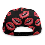 Women's Lips Pattern Print Snapback Cap