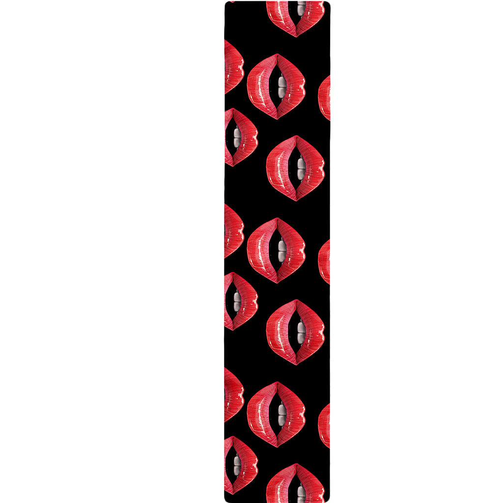 Women's Lips Pattern Print Table Runner