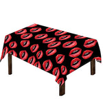 Women's Lips Pattern Print Tablecloth