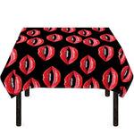 Women's Lips Pattern Print Tablecloth