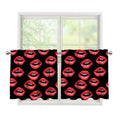 Women's Lips Pattern Print Tier Curtains