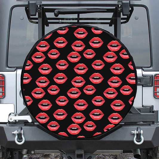 Women's Lips Pattern Print Tire Cover