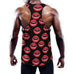 Women's Lips Pattern Print Training Tank Top