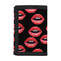 Women's Lips Pattern Print Trifold Wallet