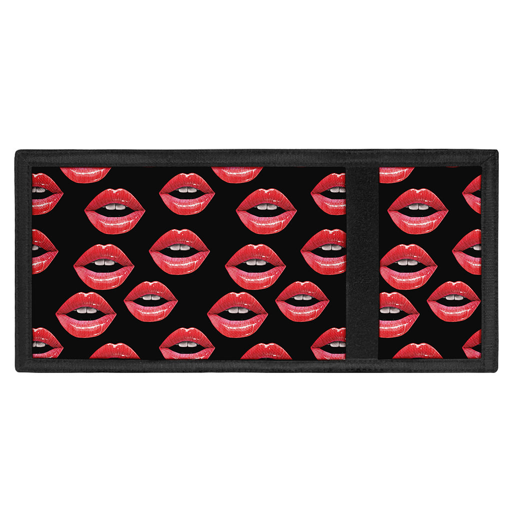 Women's Lips Pattern Print Trifold Wallet