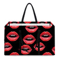 Women's Lips Pattern Print Utility Tote Bag
